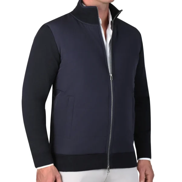 State and Liberty Knit Zip Jacket - Navy | Coats & Jackets