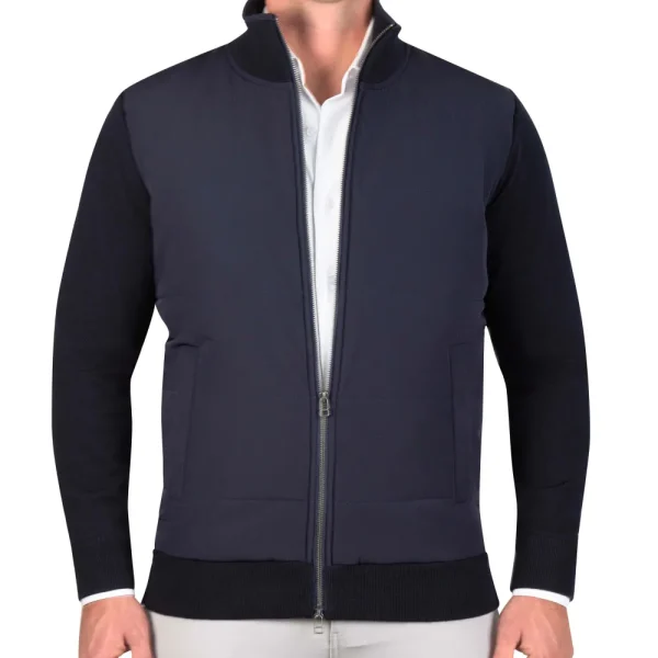 State and Liberty Knit Zip Jacket - Navy | Coats & Jackets