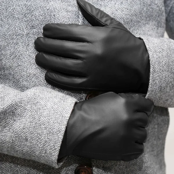 State and Liberty Leather Gloves - Black | Accessories