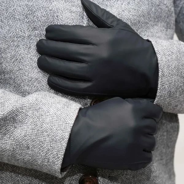 State and Liberty Leather Gloves - Navy | Accessories