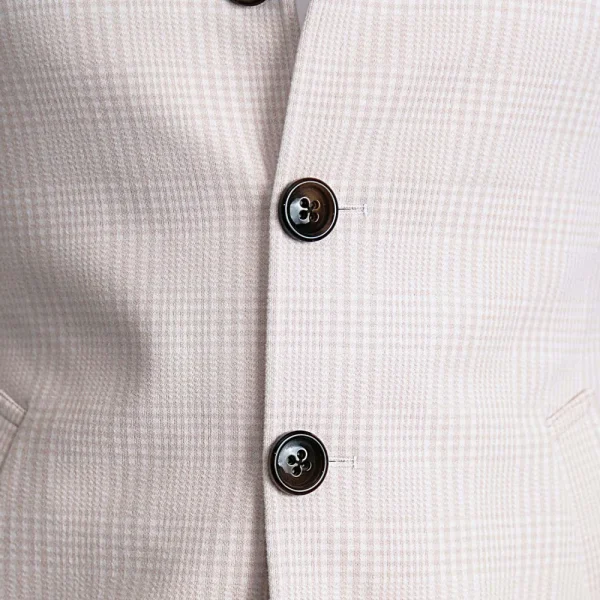 State and Liberty Light Tan Plaid Open Button Overcoat | Coats & Jackets