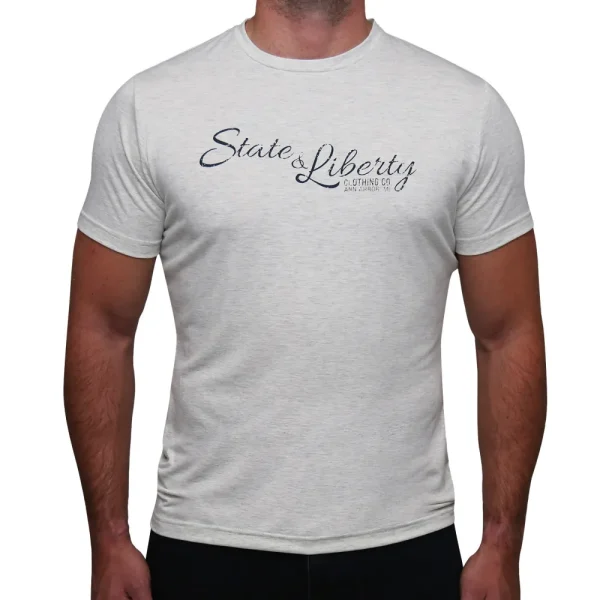 State and Liberty Logo T-Shirt - Oatmeal | T-shirts | Polos