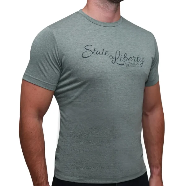 State and Liberty Logo T-Shirt - Olive | T-shirts | Polos