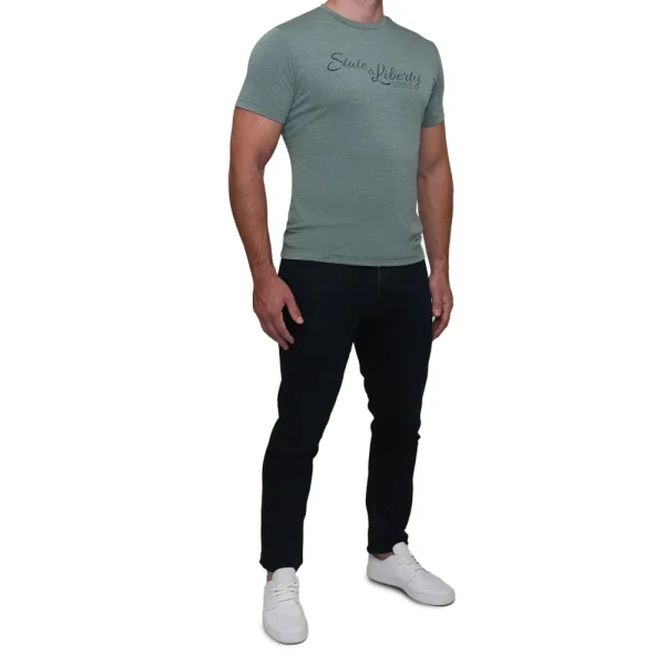 State and Liberty Logo T-Shirt - Olive | T-shirts | Polos