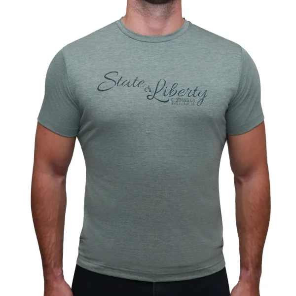 State and Liberty Logo T-Shirt - Olive | T-shirts | Polos