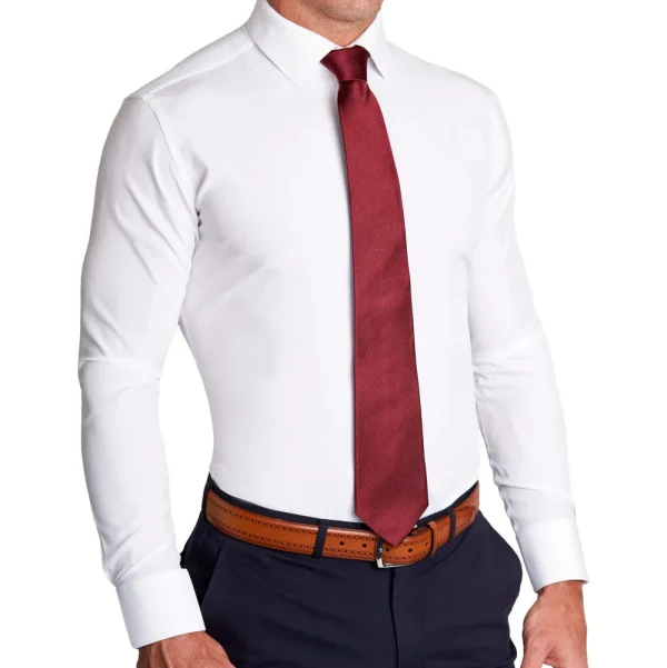 State and Liberty Maroon Woven Silk Tie | Accessories