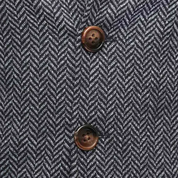 State and Liberty Open Button Overcoat - Navy & Grey Chevron | Coats & Jackets