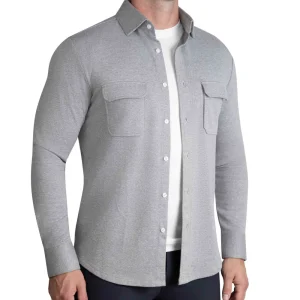 State and Liberty Patch Pocket Button Down - Light Grey | Casual Long Sleeves | Long Sleeve Button Downs