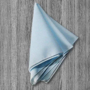 State and Liberty Pocket Square - Light Blue Pinstripe | Accessories