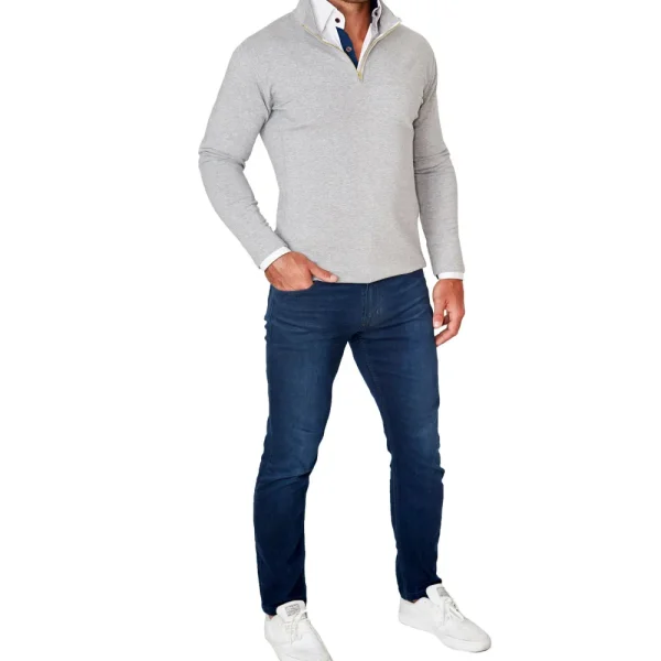 State and Liberty Quarter Zip - Heathered Grey | Quarter Zips & Hoodies