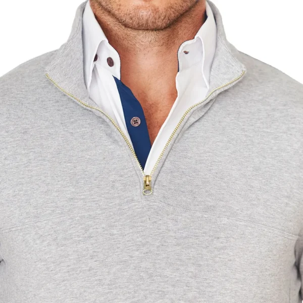 State and Liberty Quarter Zip - Heathered Grey | Quarter Zips & Hoodies