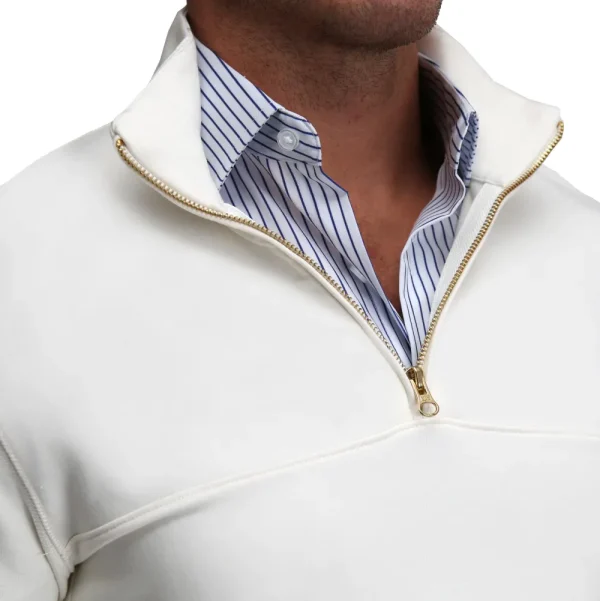 State and Liberty Quarter Zip - Solid Cream | Quarter Zips & Hoodies