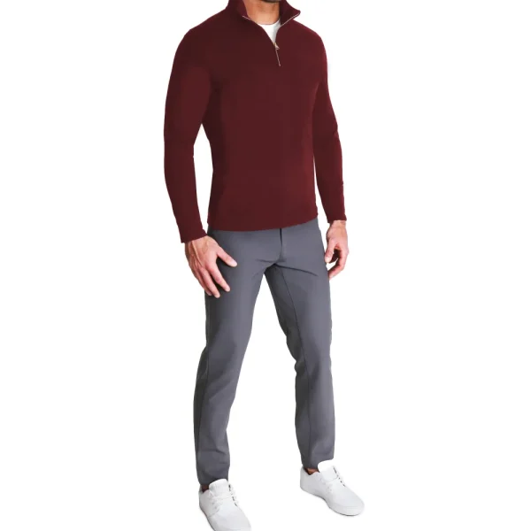 State and Liberty Quarter Zip - Solid Maroon | Quarter Zips & Hoodies