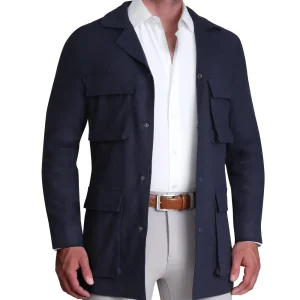 State and Liberty Stretch Linen Field Jacket - Navy | Coats & Jackets
