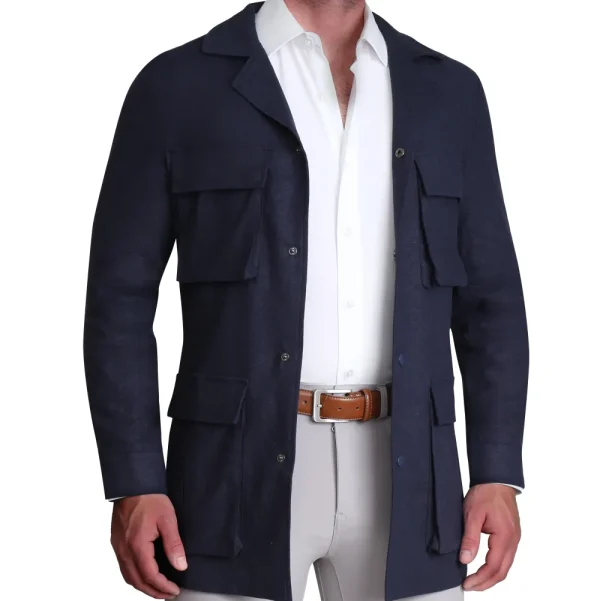 State and Liberty Stretch Linen Field Jacket - Navy | Coats & Jackets