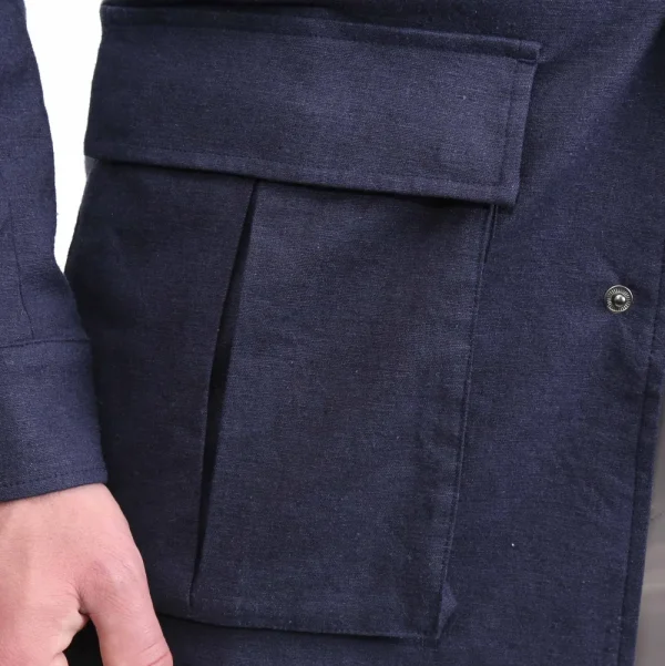 State and Liberty Stretch Linen Field Jacket - Navy | Coats & Jackets