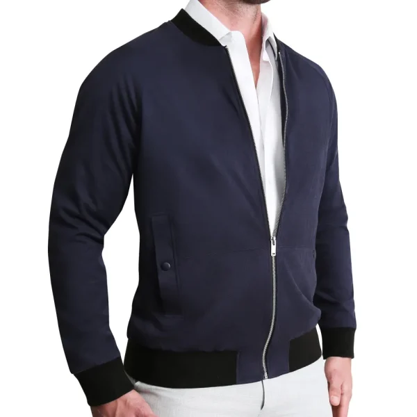 State and Liberty Suede Stretch Bomber - Navy | Coats & Jackets