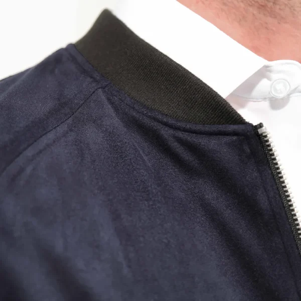 State and Liberty Suede Stretch Bomber - Navy | Coats & Jackets