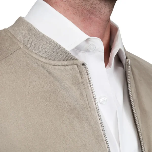 State and Liberty Suede Stretch Bomber - Tan | Coats & Jackets