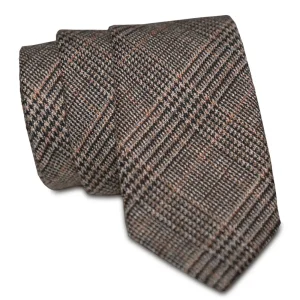 State and Liberty Tan & Black Plaid Tie | Accessories