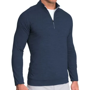 State and Liberty Tech Quarter Zip - Heathered Navy | Quarter Zips & Hoodies