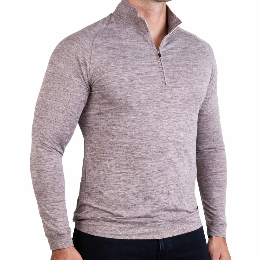 State and Liberty Tech Quarter Zip - Heathered Crimson | Quarter Zips & Hoodies