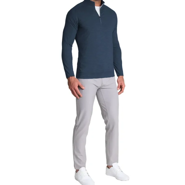 State and Liberty Tech Quarter Zip - Heathered Navy | Quarter Zips & Hoodies