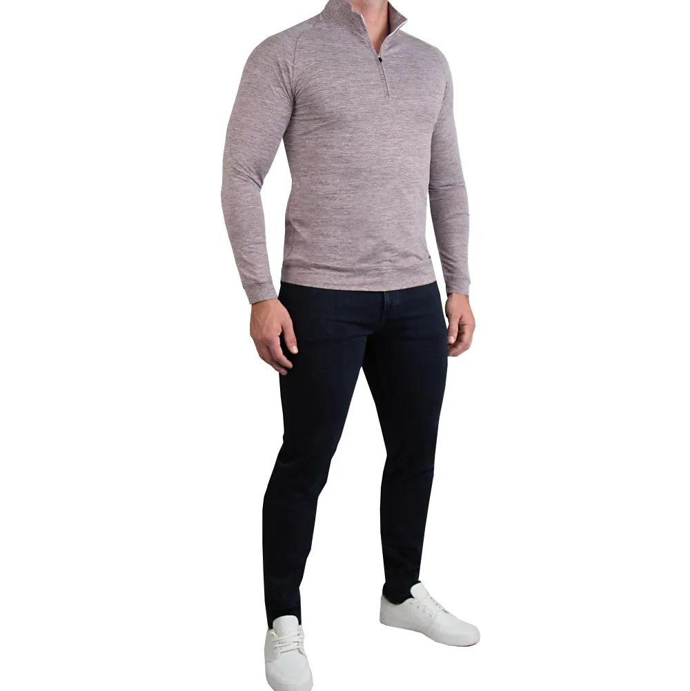 State and Liberty Tech Quarter Zip - Heathered Crimson | Quarter Zips & Hoodies