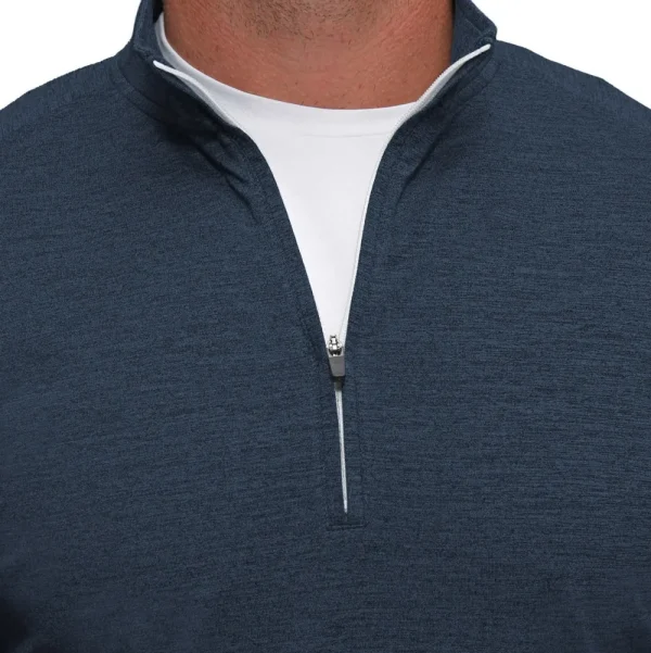 State and Liberty Tech Quarter Zip - Heathered Navy | Quarter Zips & Hoodies