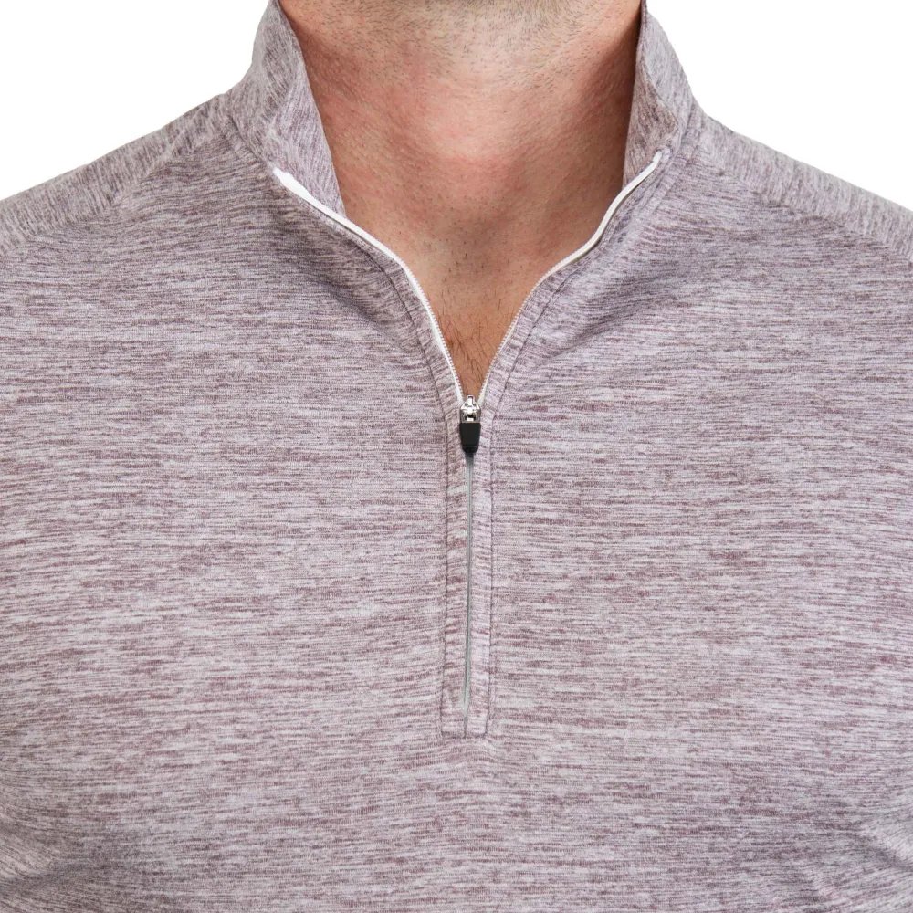 State and Liberty Tech Quarter Zip - Heathered Crimson | Quarter Zips & Hoodies