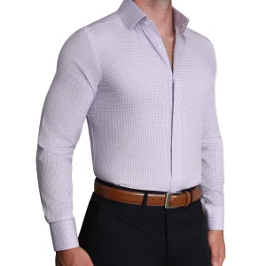 State and Liberty "The Arlo" Lavender Double Check | Dress Shirts