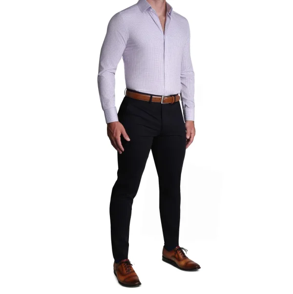 State and Liberty "The Arlo" Lavender Double Check | Dress Shirts