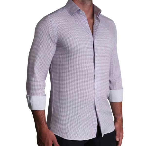 State and Liberty "The Arlo" Lavender Double Check | Dress Shirts