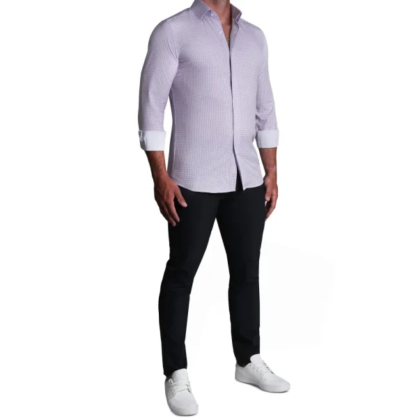 State and Liberty "The Arlo" Lavender Double Check | Dress Shirts