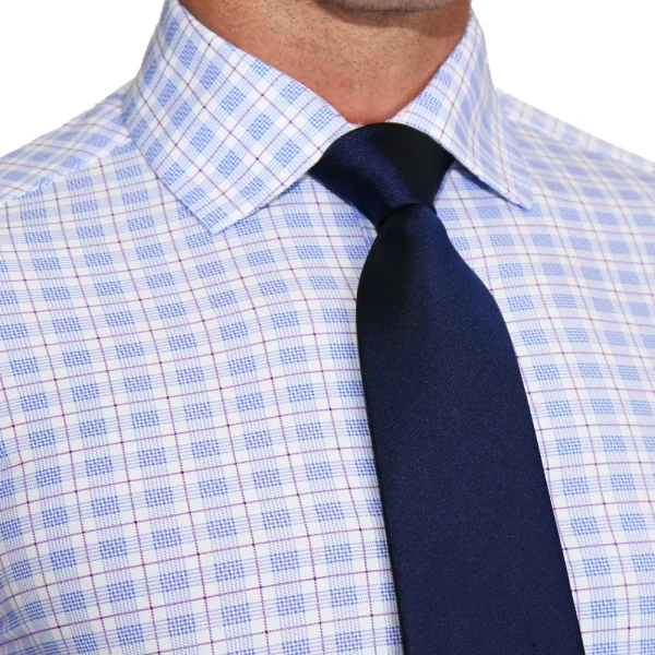 State and Liberty "The Baron" Purple and Blue Plaid | Dress Shirts