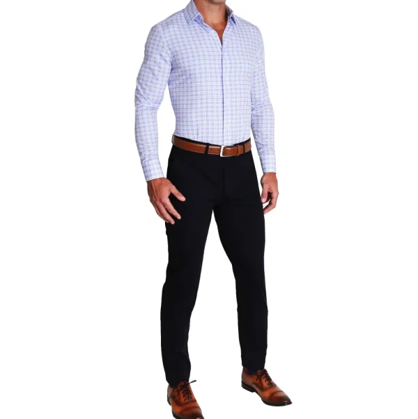 State and Liberty "The Baron" Purple and Blue Plaid | Dress Shirts