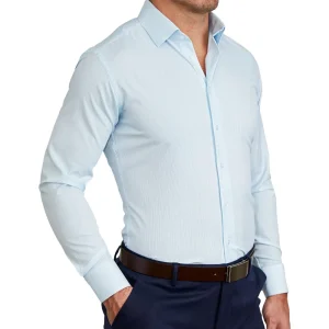State and Liberty "The Belmont" Light Blue Pinstripe | Dress Shirts