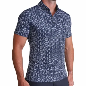 State and Liberty "The Camden" Navy & White Floral | Short Sleeve Button Downs | Polos