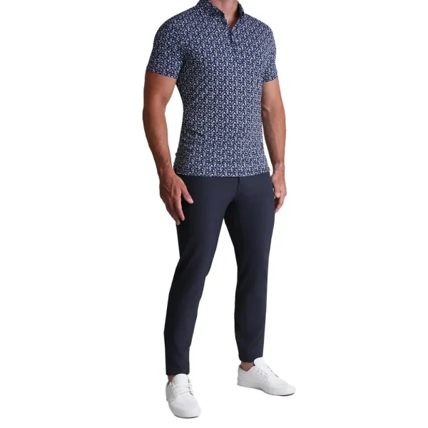 State and Liberty "The Camden" Navy & White Floral | Short Sleeve Button Downs | Polos