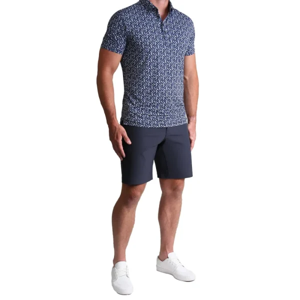State and Liberty "The Camden" Navy & White Floral | Short Sleeve Button Downs | Polos