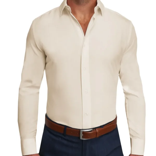 State and Liberty ''The Cameron'' Solid Ivory | Dress Shirts