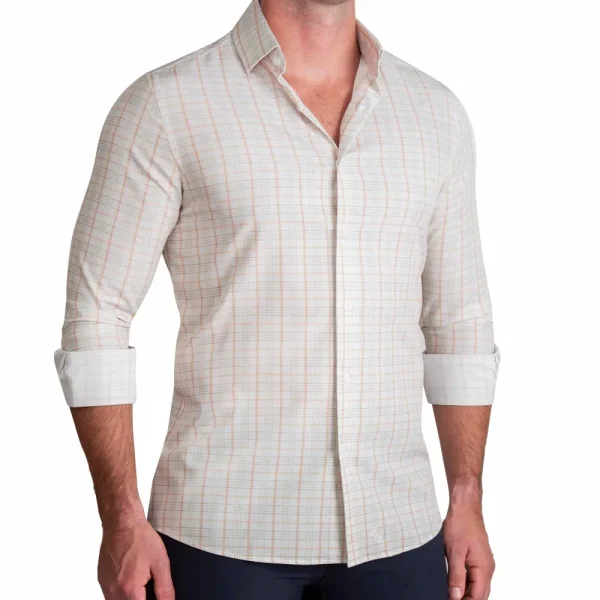 State and Liberty "The Carl" Orange, Yellow, & White Plaid | Dress Shirts