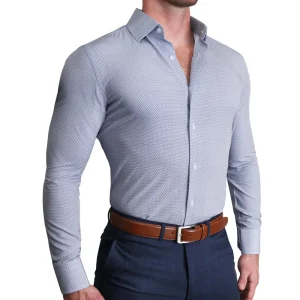 State and Liberty "The Charles" Navy Diamond Dress Shirt | Dress Shirts