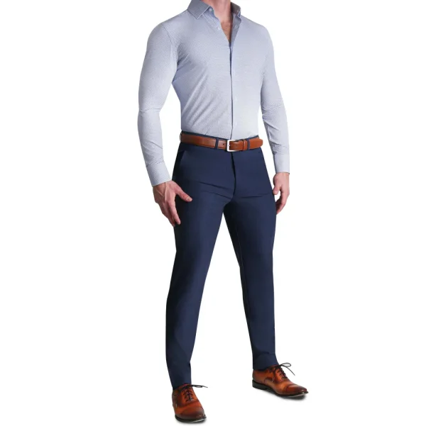 State and Liberty "The Charles" Navy Diamond Dress Shirt | Dress Shirts