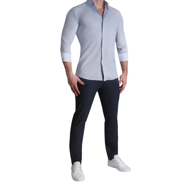 State and Liberty "The Charles" Navy Diamond Dress Shirt | Dress Shirts