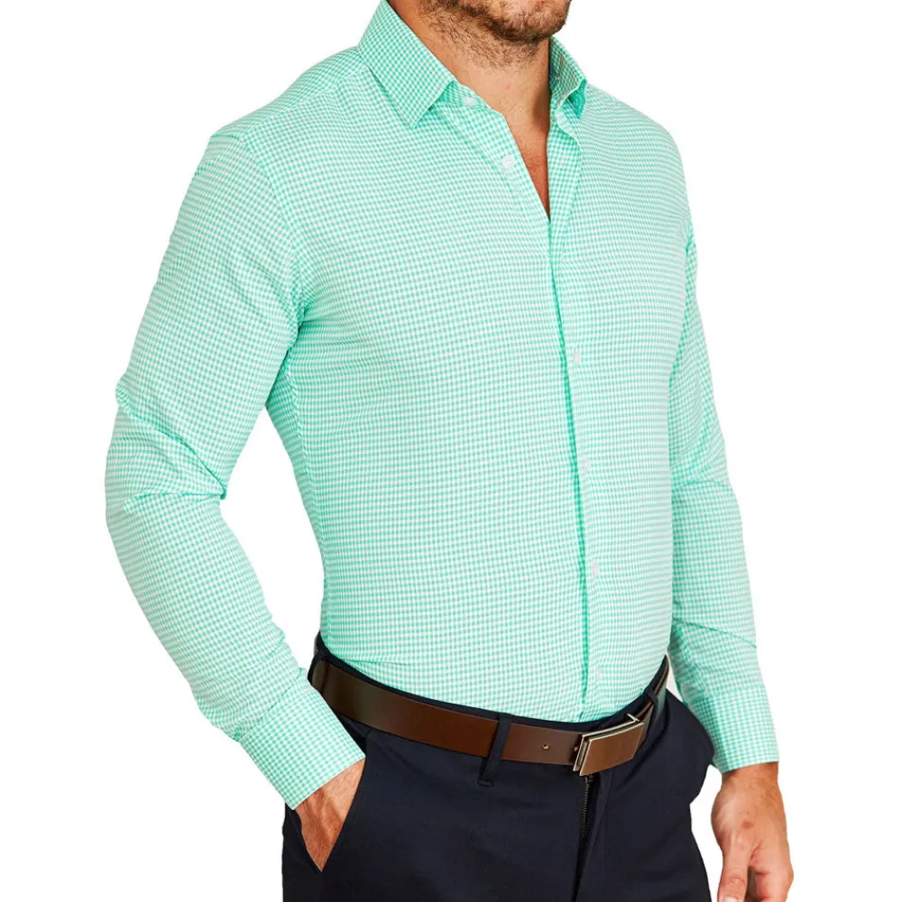 State and Liberty "The Charley" Mint Green Gingham | Dress Shirts