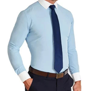 State and Liberty "The Clark" Light Blue with White Collar | Dress Shirts