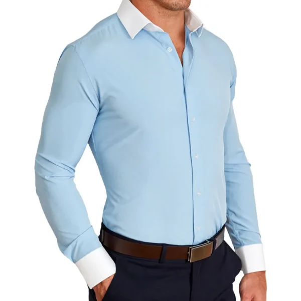 State and Liberty "The Clark" Light Blue with White Collar | Dress Shirts