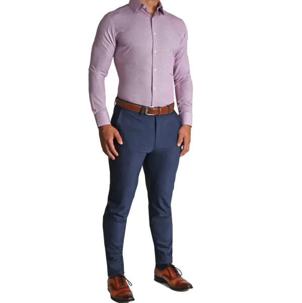 State and Liberty "The Cullinan" Purple Diamond Print | Dress Shirts