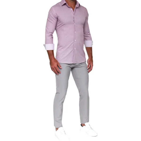 State and Liberty "The Cullinan" Purple Diamond Print | Dress Shirts